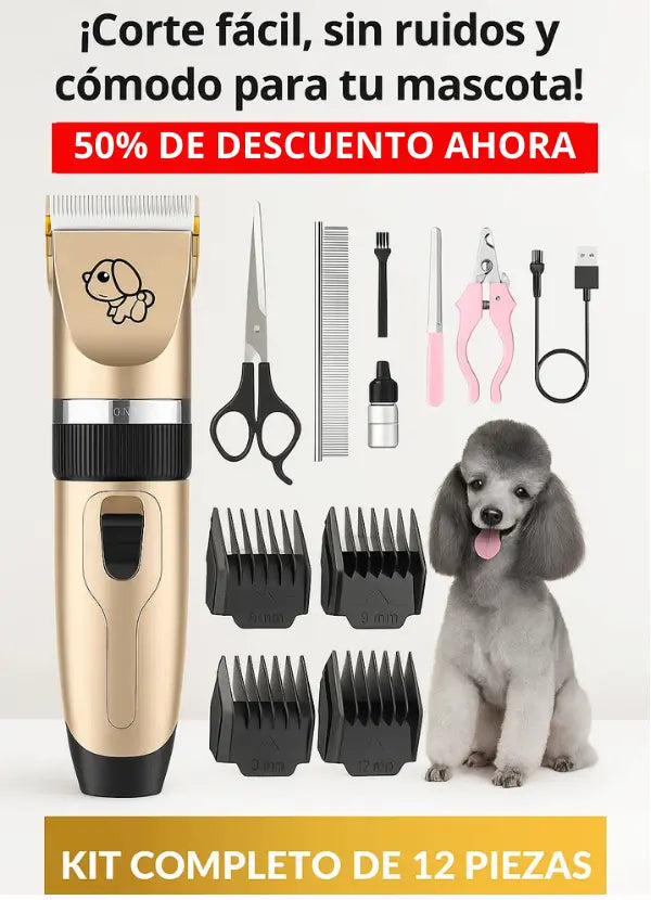 🐶 Cortadora inalámbrica de pelo para mascotas✨diseño sin ruido✂️