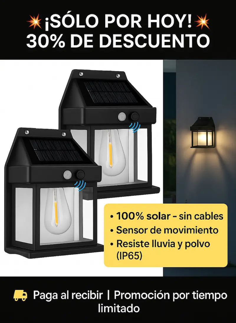 💥LÁMPARA SOLAR EXTERIOR PRO💥