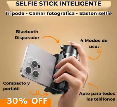 🤳 Selfie Stick + Trípode + Control Bluetooth 📸
